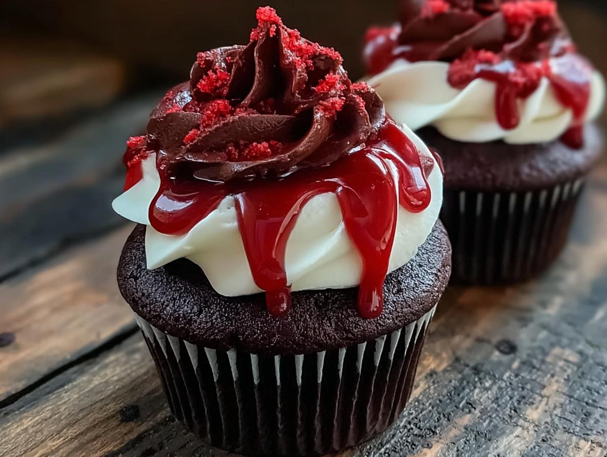 Vampire Cupcakes: Delicious 1-Hour Halloween Treat - Vampire Cupcakes - main visual representation