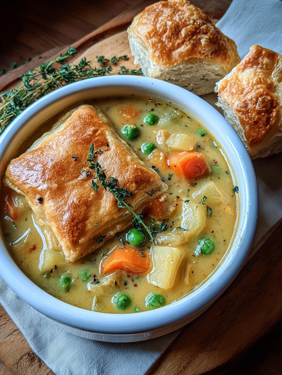 Amazing Veggie Pot Pie Soup in 40 Minutes - Veggie Pot Pie Soup - main visual representation