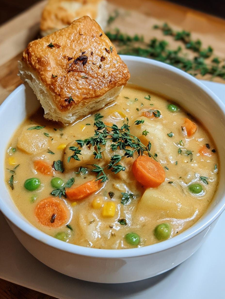 Amazing Veggie Pot Pie Soup in 40 Minutes - Veggie Pot Pie Soup - additional detail