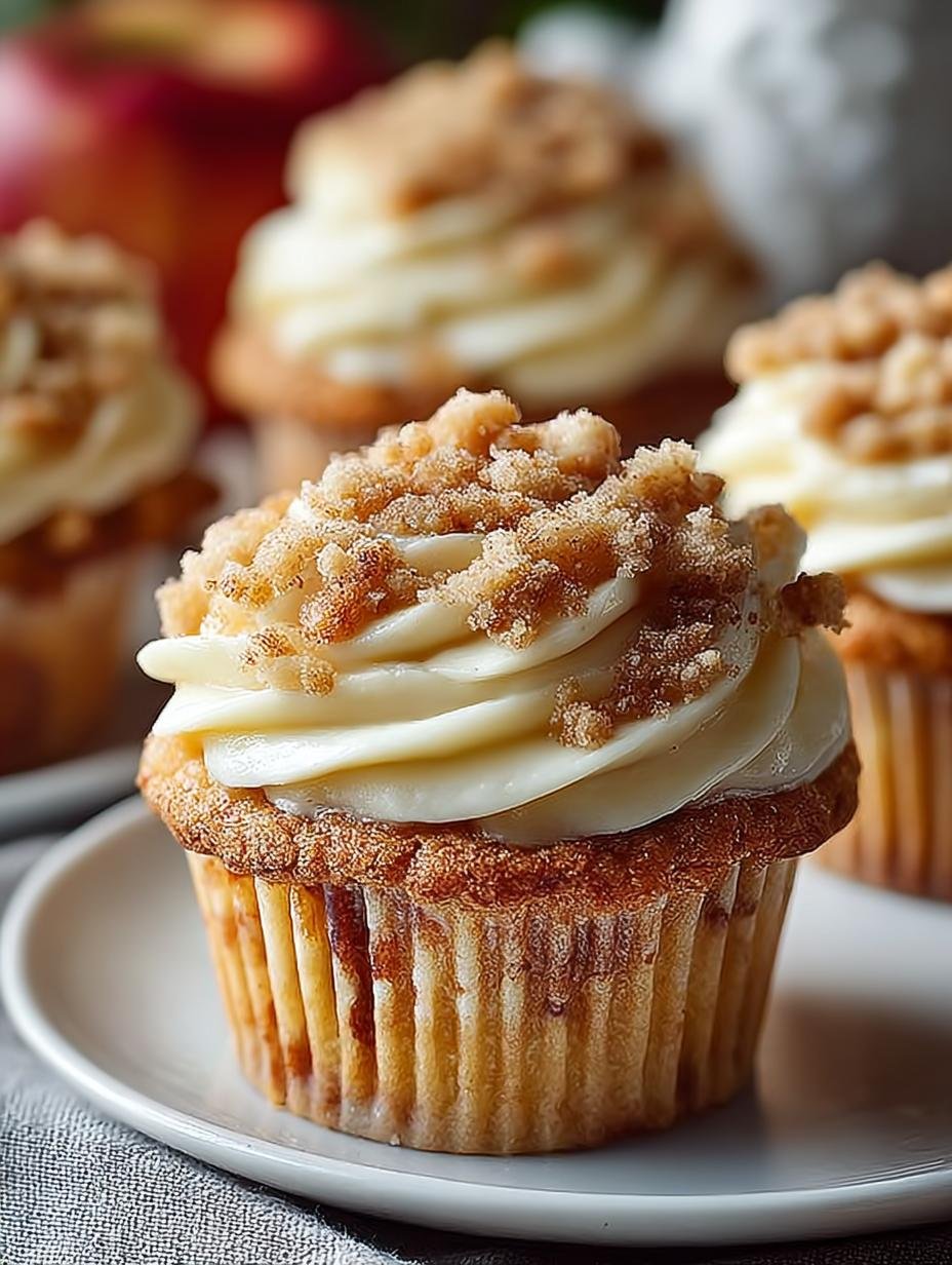 Warm Apple Crumble Cupcakes: 12 Cozy Autumn Delights 3 Warm Apple Crumble Cupcakes: 12 Cozy Autumn Delights - Warm Apple Crumble Cupcakes - additional detail