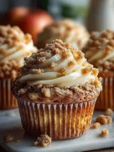 Warm Apple Crumble Cupcakes