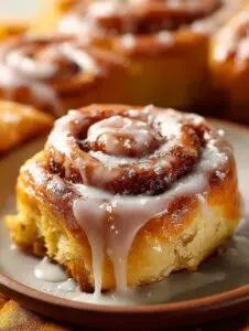 Warm Pumpkin Cinnamon Rolls