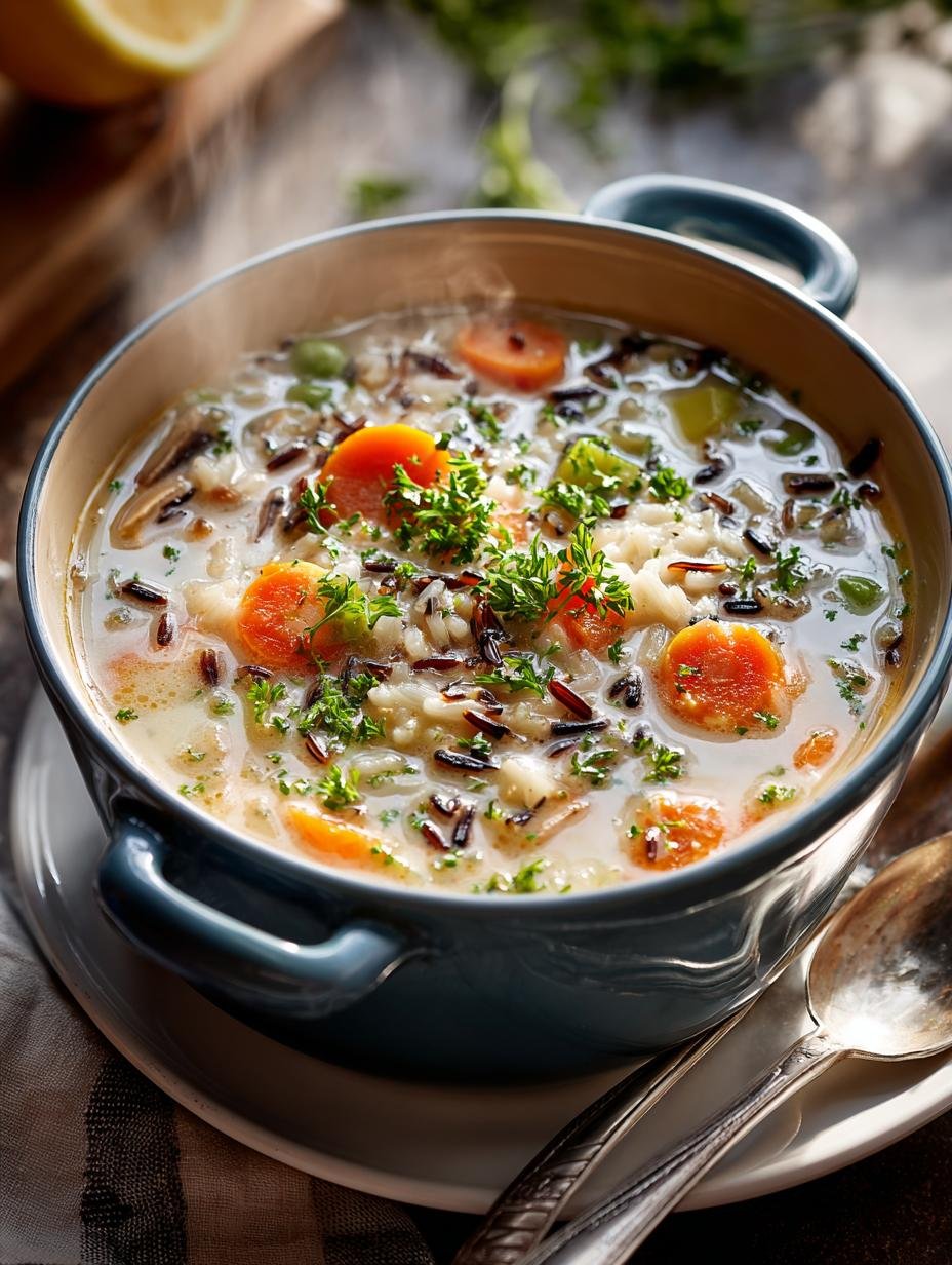 Cozy Wild Rice Soup: A 5-Star Comfort Food Recipe 2 Cozy Wild Rice Soup: A 5-Star Comfort Food Recipe - Wild Rice Soup - main visual representation