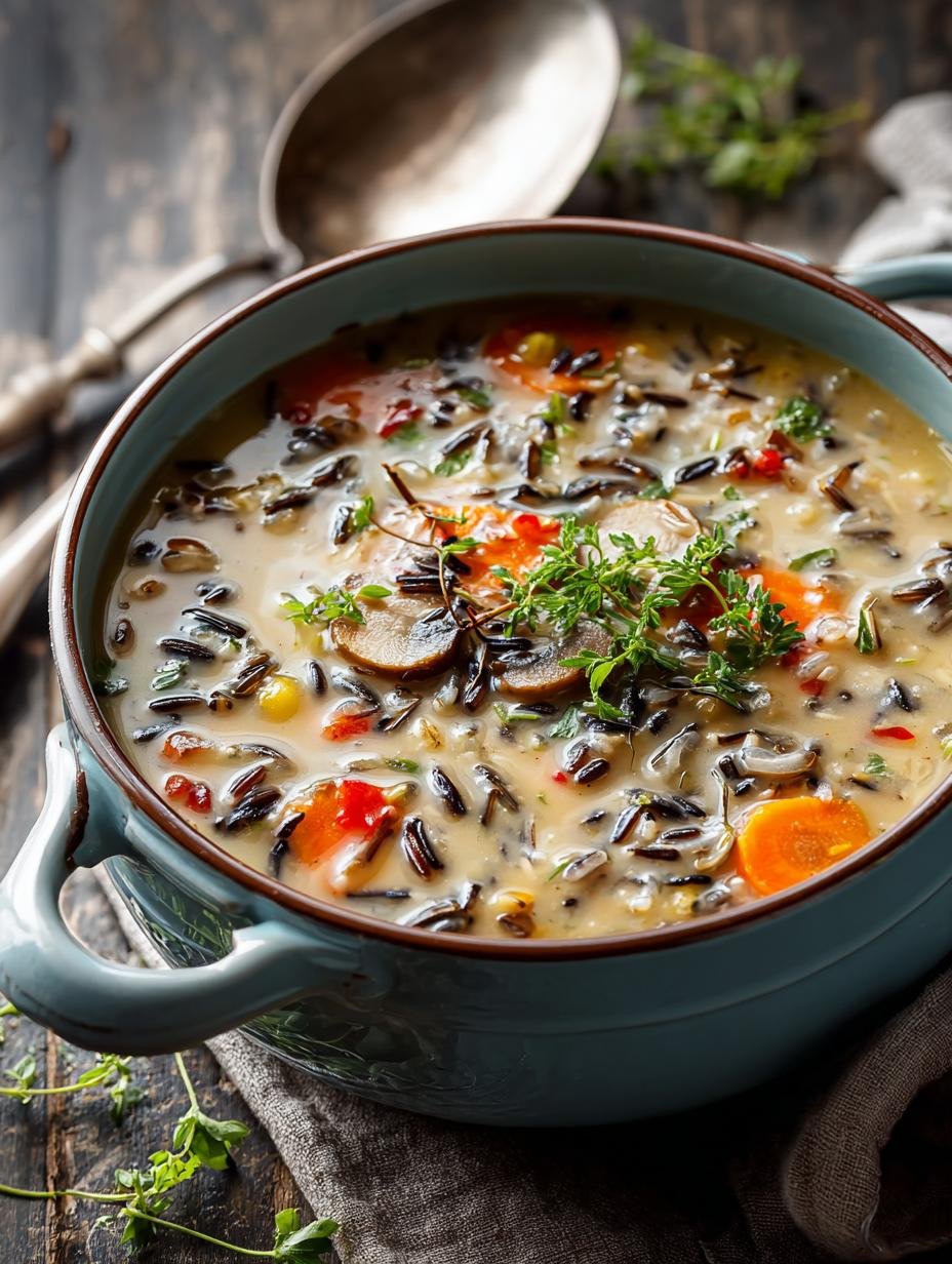 Cozy Wild Rice Soup: A 5-Star Comfort Food Recipe 3 Cozy Wild Rice Soup: A 5-Star Comfort Food Recipe - Wild Rice Soup - additional detail