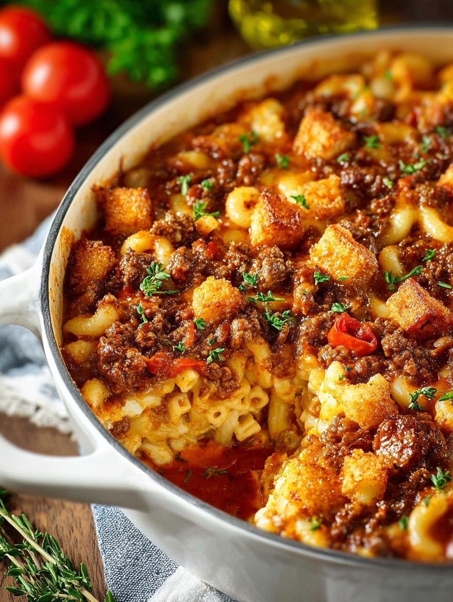 American Chop Suey with Ground Beef and Cheese Comfort - American Chop Suey with - main visual representation