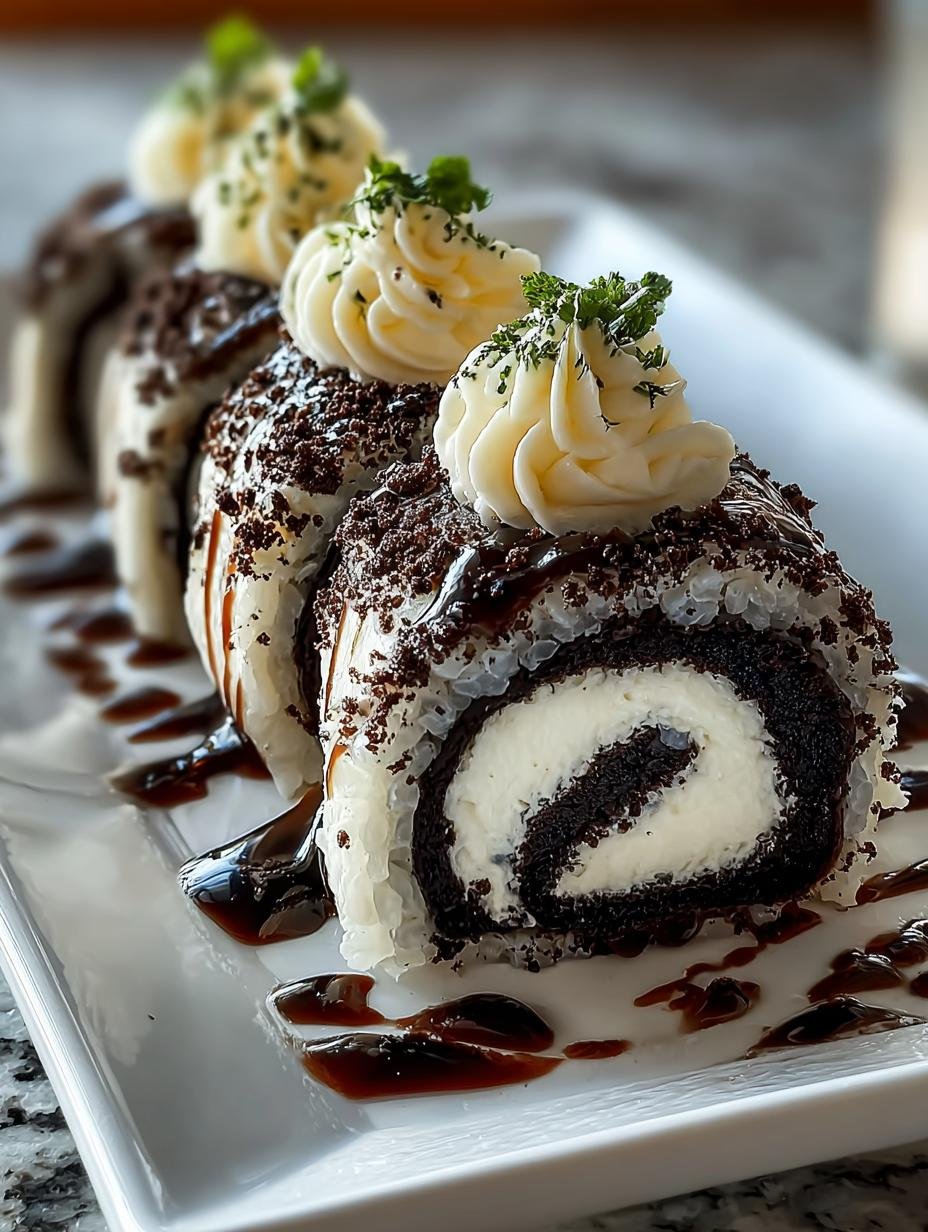 Bake Oreo Cheesecake Sushi