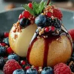 Baked Pears with Berries