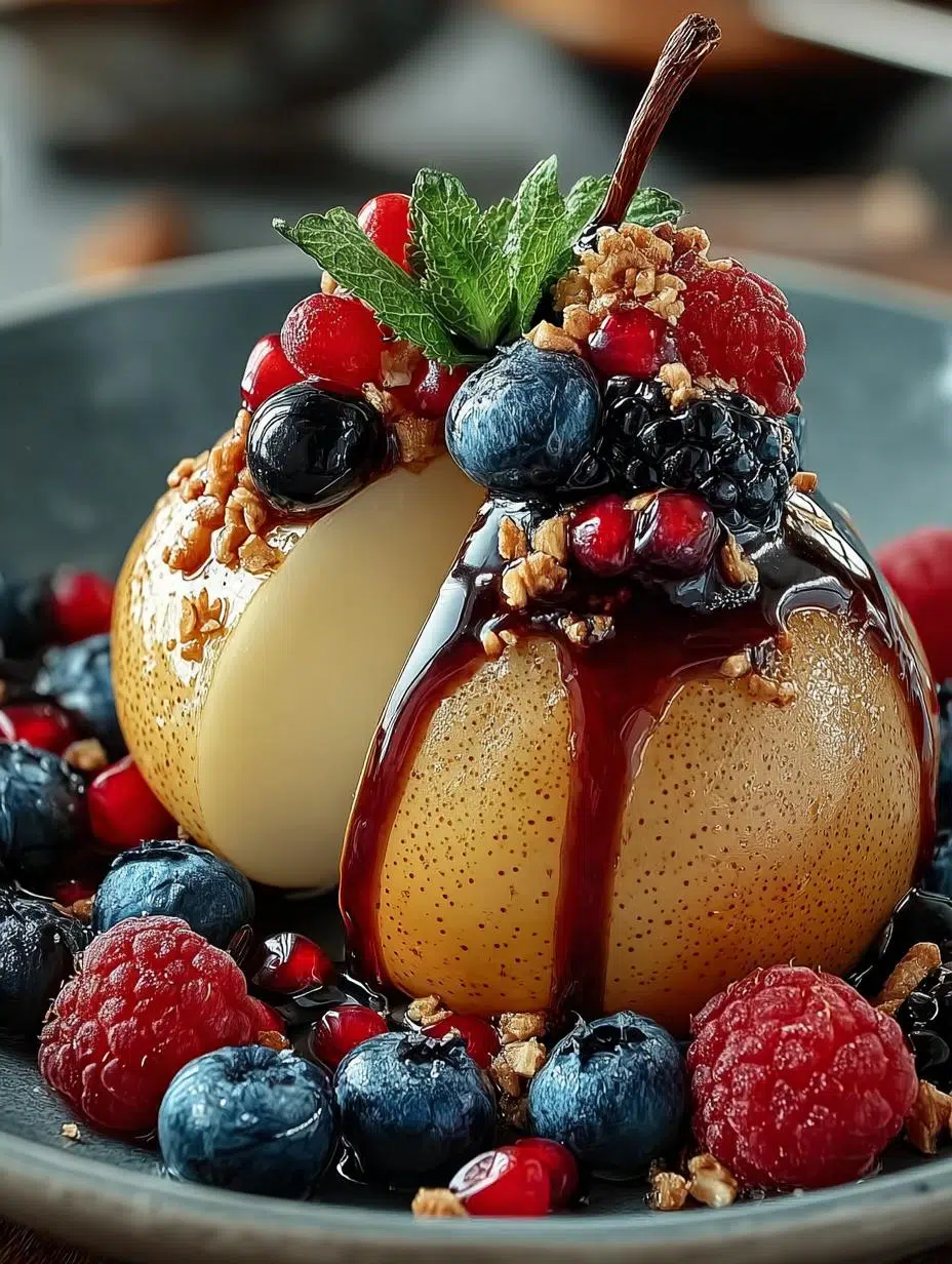 Baked Pears with Berries