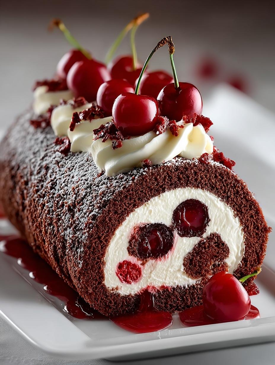 Indulge in the Best Black Forest Swiss Roll Recipe - Black Forest Swiss Roll - additional detail
