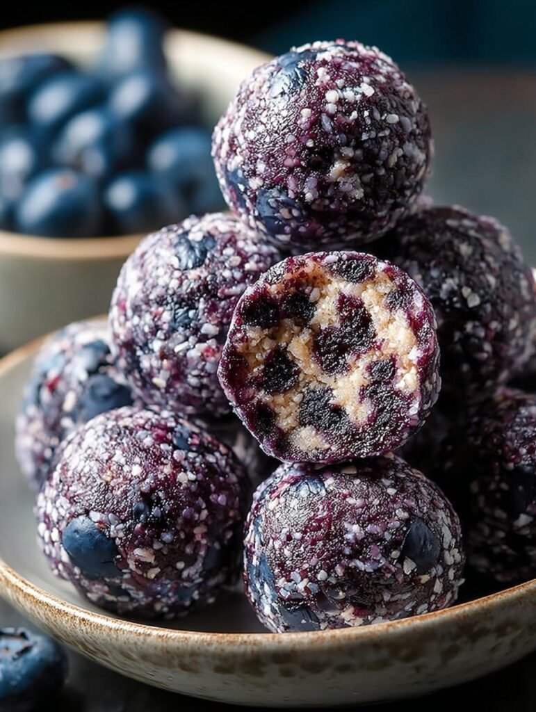 Blueberry Protein Balls Ready