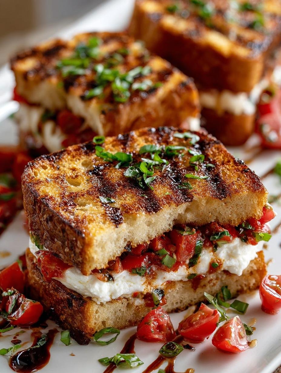 Bruschetta Grilled Cheese Sandwiches: 4 Irresistible Variations 2 Bruschetta Grilled Cheese Sandwiches: 4 Irresistible Variations - Bruschetta Grilled Cheese Sandwiches - main visual representation