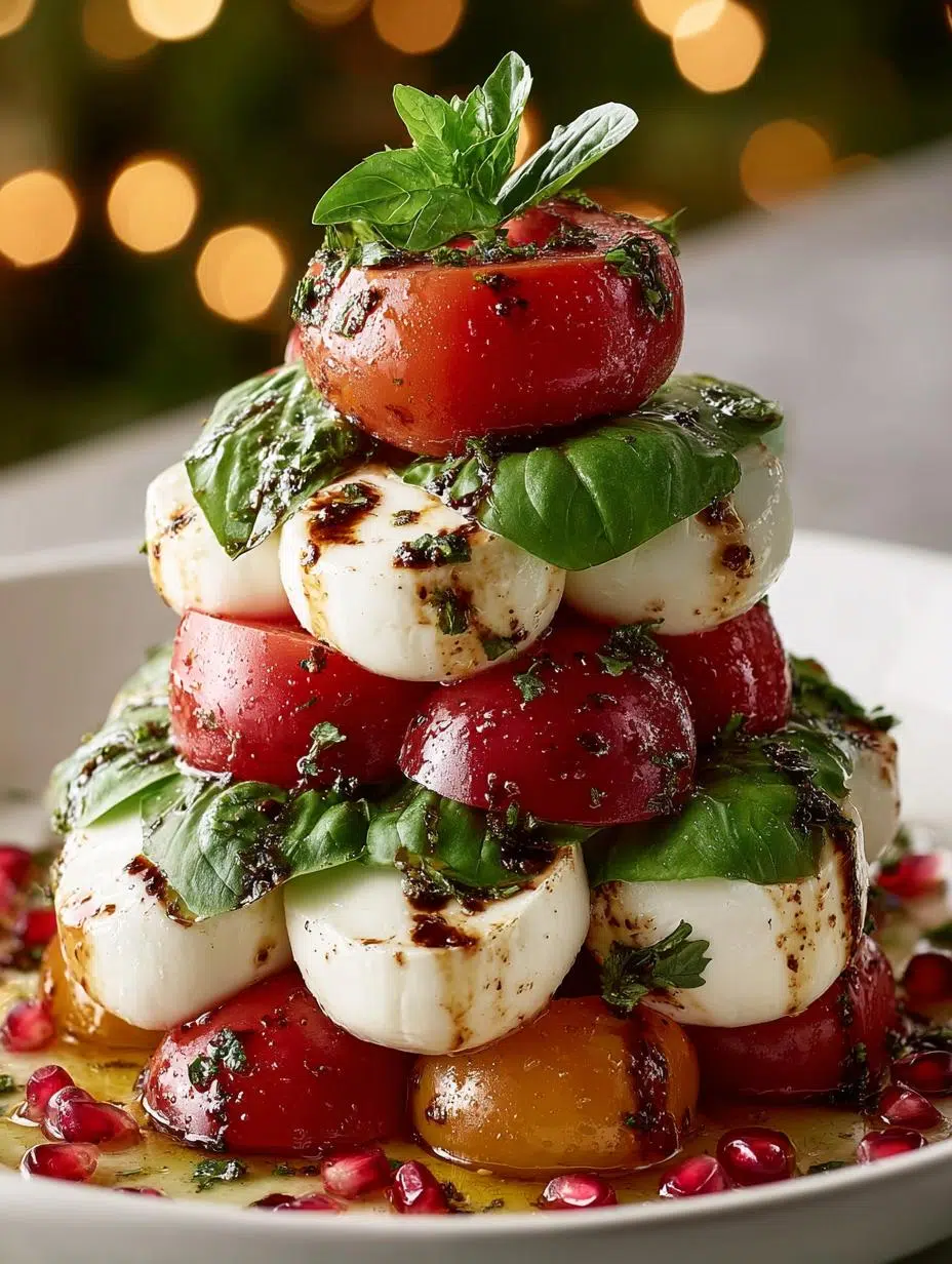Caprese Christmas Tree Stack: 5 Festive Holiday Ideas - Caprese Christmas Tree Stack - additional detail