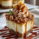 Caramel Apple Crisp Cheesecake