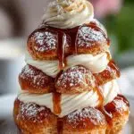 Caramel Cream Croquembouche Tower