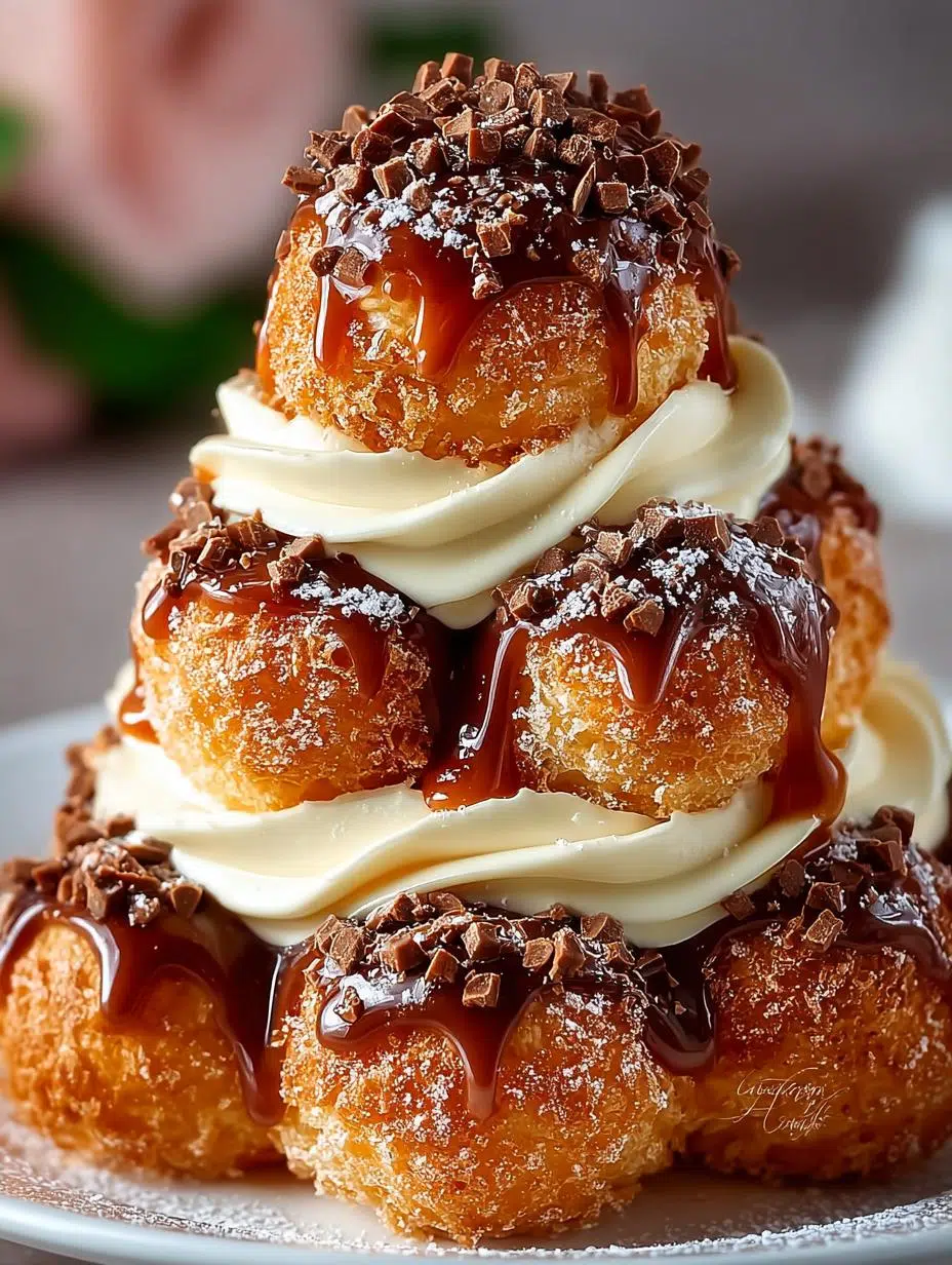 Caramel Cream Croquembouche Tower: A Stunning Dessert - Caramel Cream Croquembouche Tower - additional detail