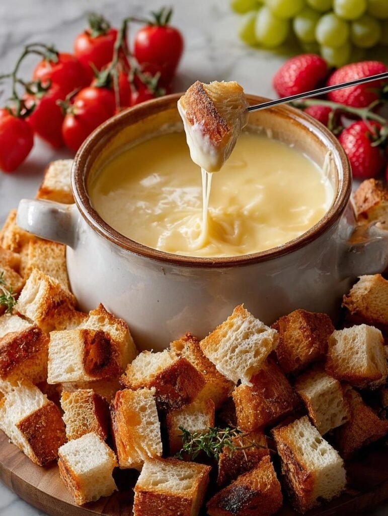 Cheese Fondue with Wine