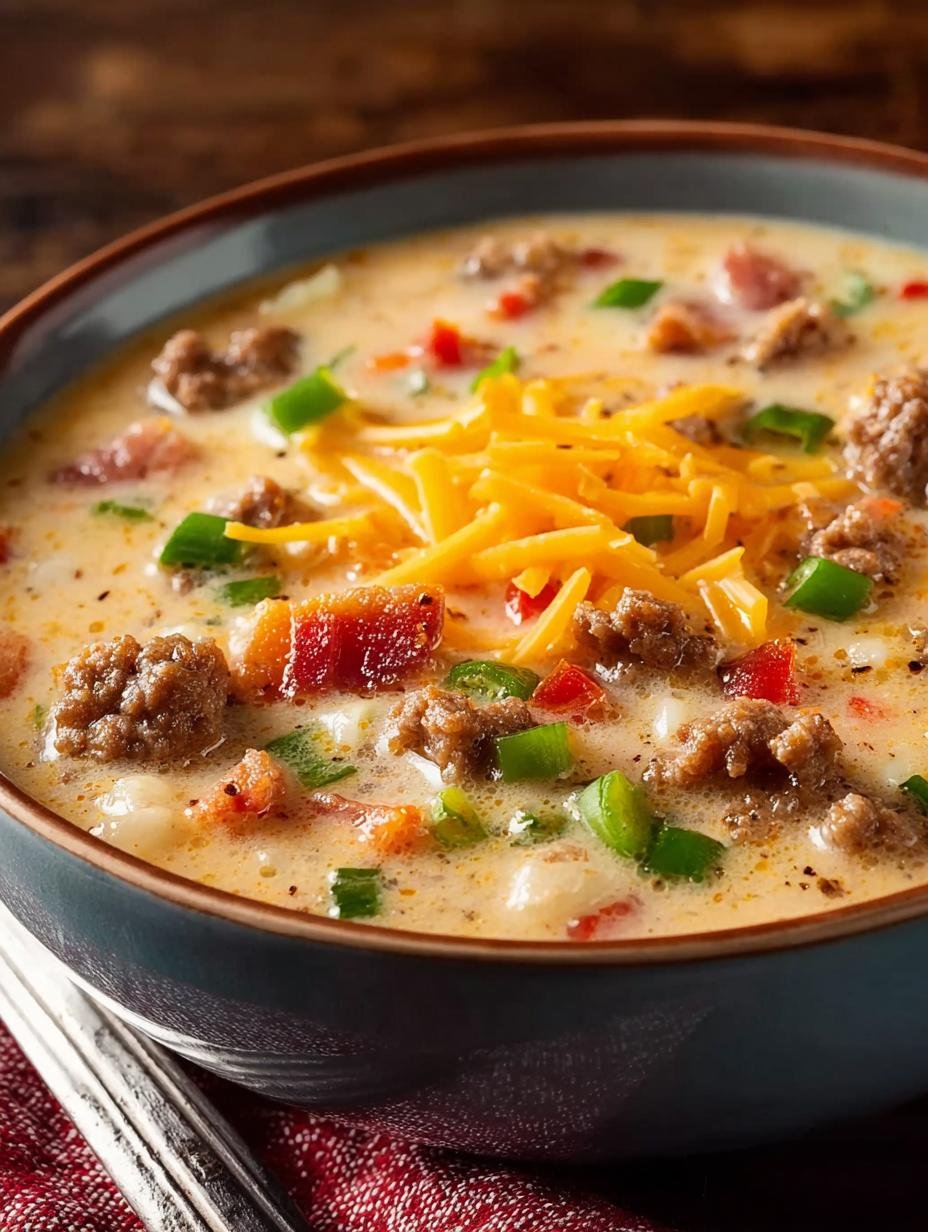 Cheeseburger Soup: 7 Comforting Recipes for Cozy Nights - Cheeseburger Soup - additional detail