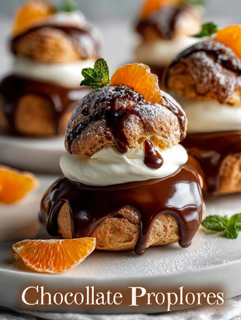 Chocolate Orange Profiteroles