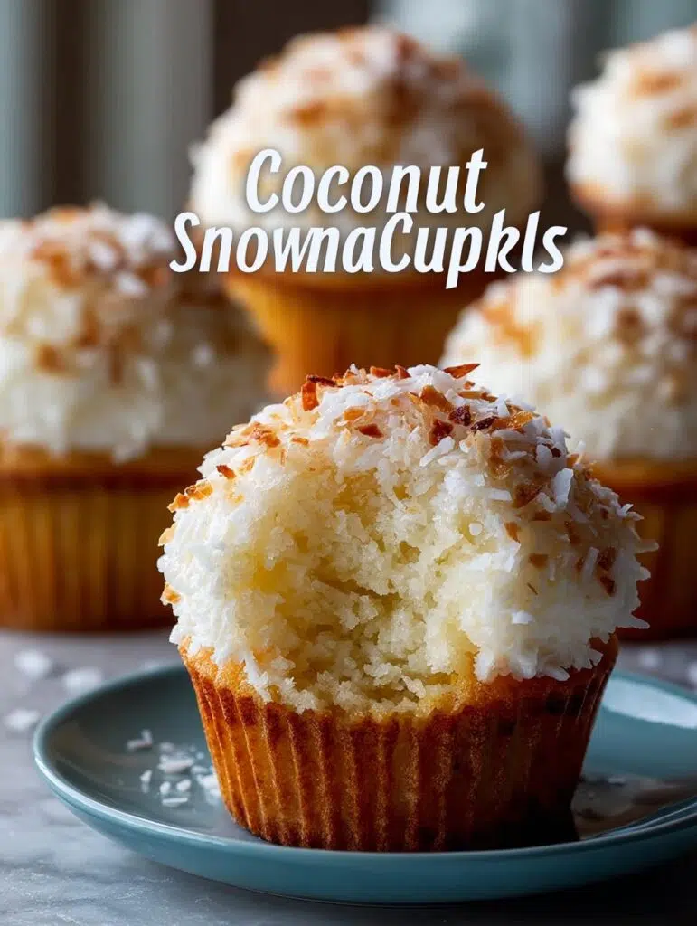 Coconut Snowball Cupcakes