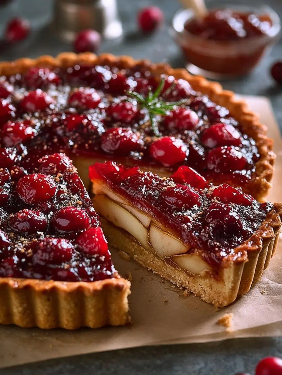 Delicious Cranberry Spiced Pear Tart Recipe for Fall 2 Delicious Cranberry Spiced Pear Tart Recipe for Fall - Cranberry Spiced Pear Tart - main visual representation