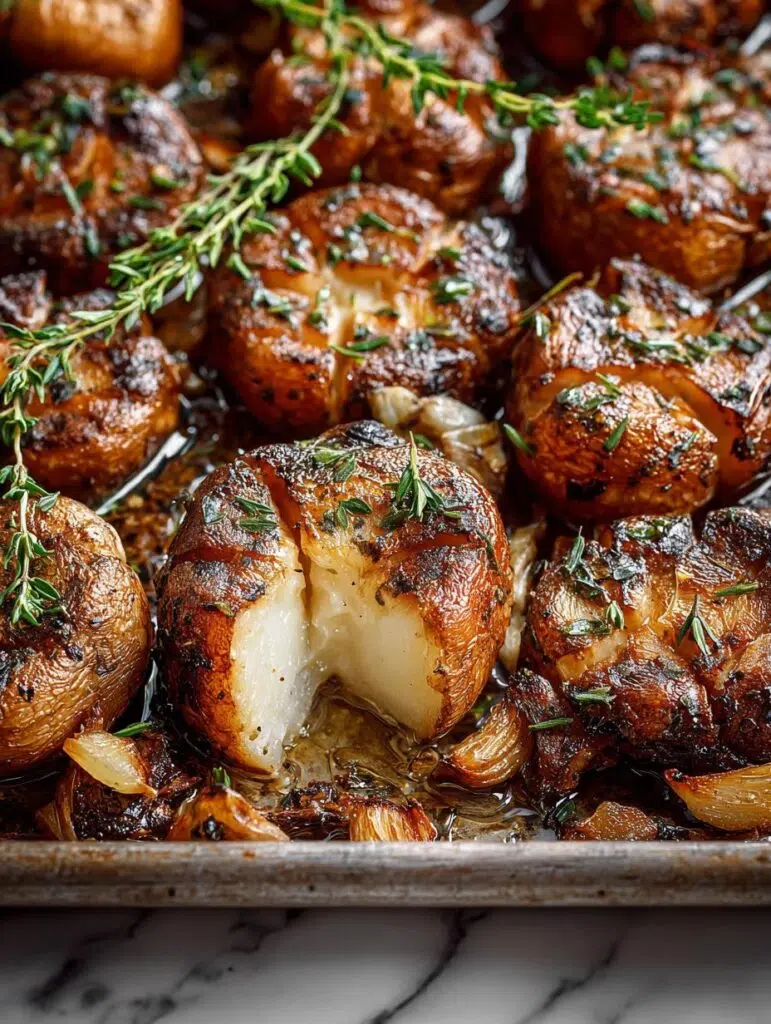 Crispy Garlic Thyme Roasted