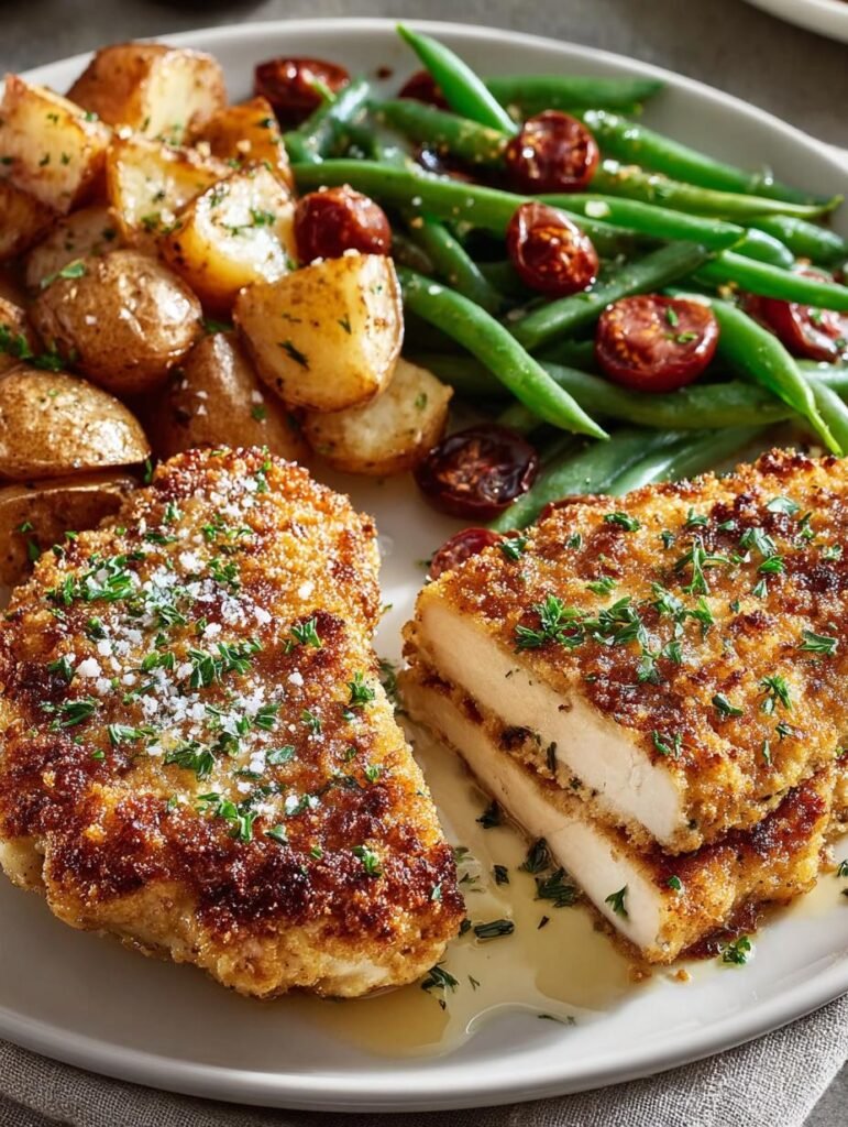 Crispy Parmesan Crusted Chicken