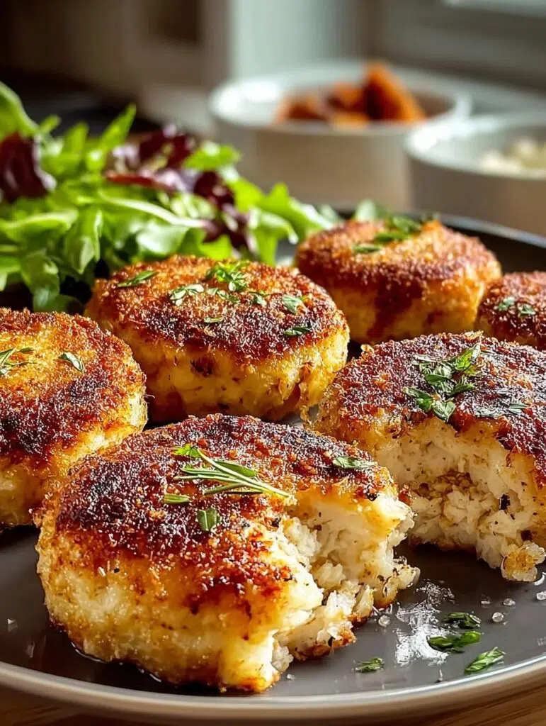 Golden Baked Chicken Rissoles