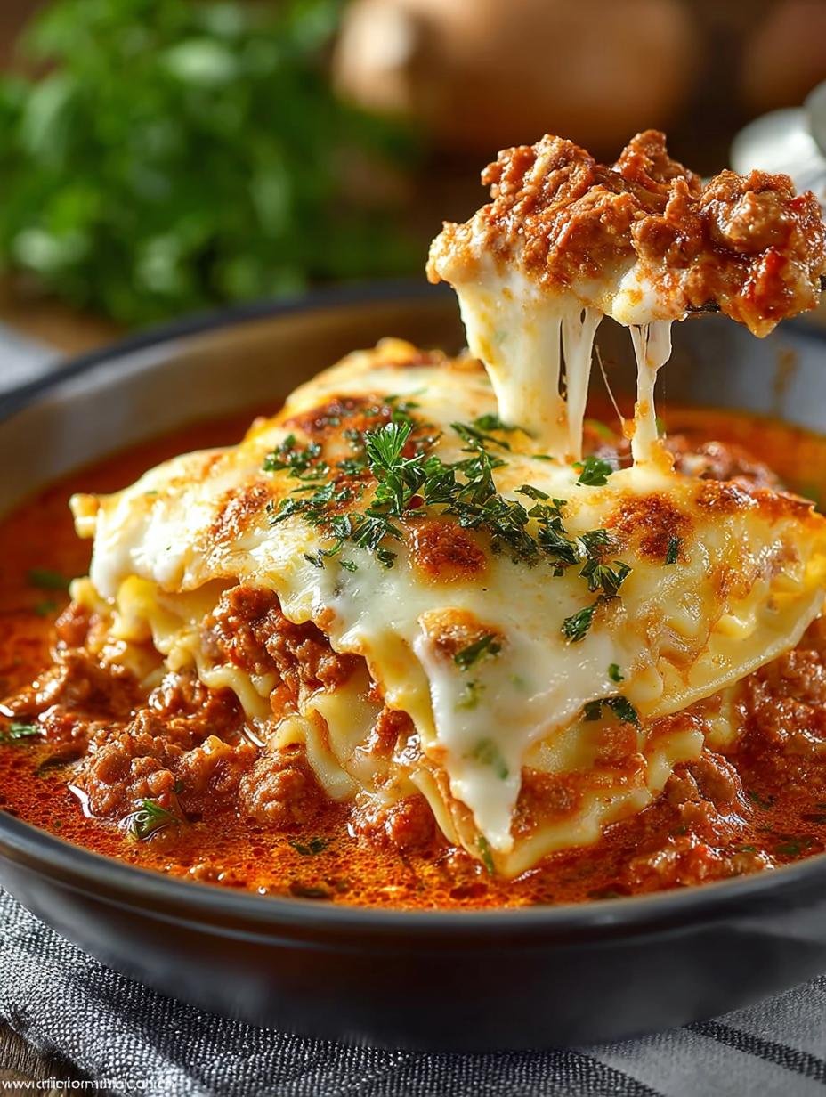 Lasagna Soup: 6 Comforting Recipes for Cozy Evenings - Lasagna Soup - additional detail