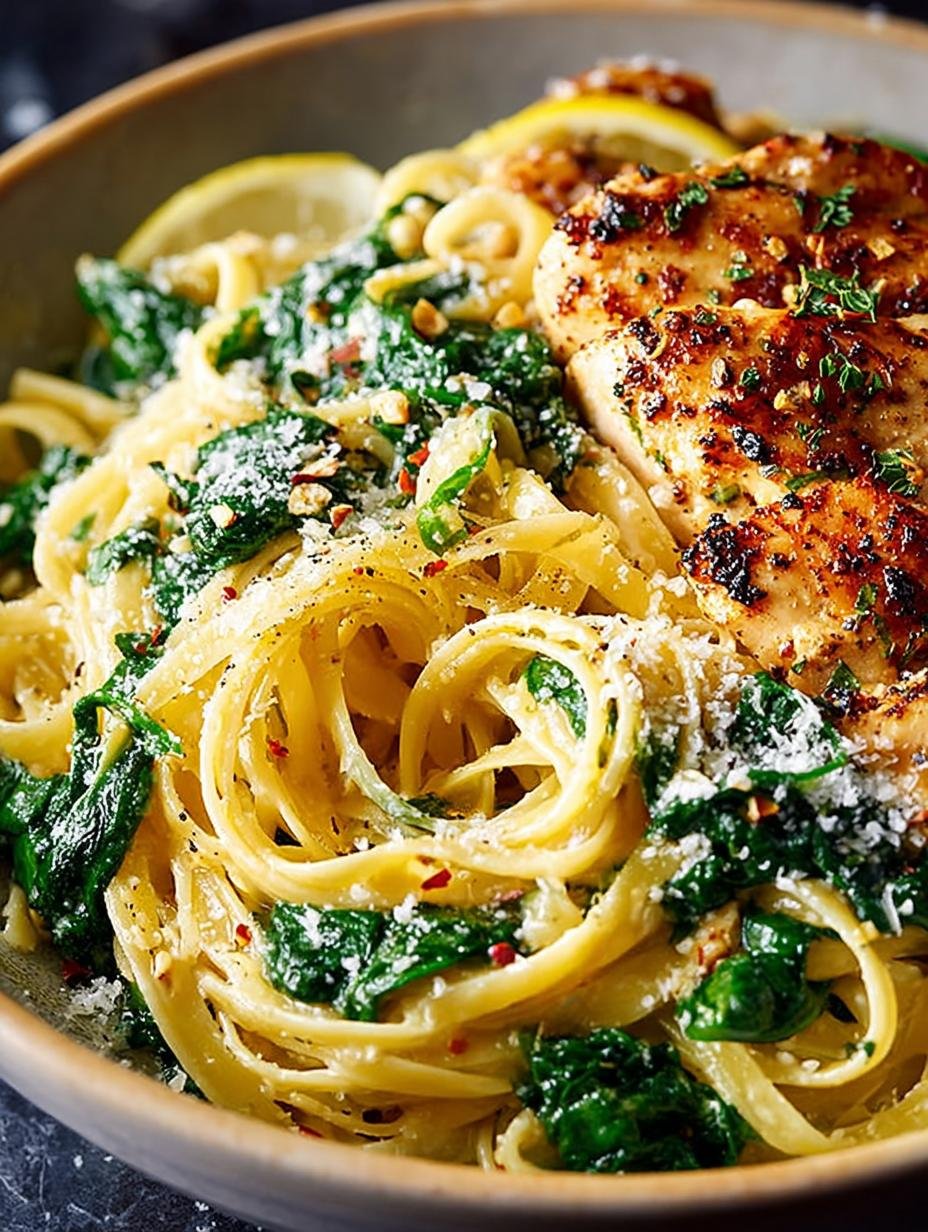 Lemon Spinach Ricotta Pasta with Chicken for a Delightful Dinner 1 Lemon Spinach Ricotta Pasta