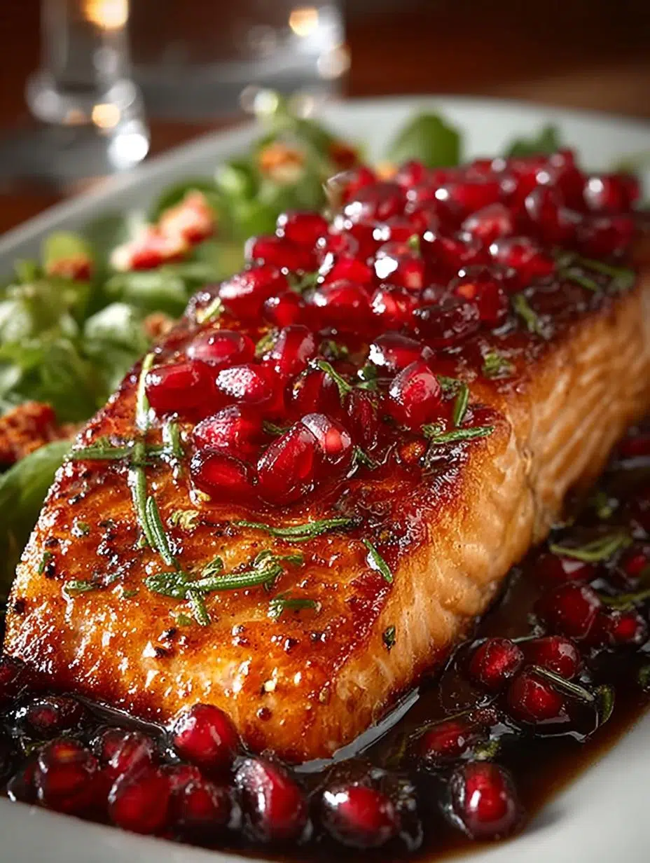 Pomegranate Orange Glazed Salmon: A Festive Delight - Pomegranate Orange Glazed Salmon - main visual representation
