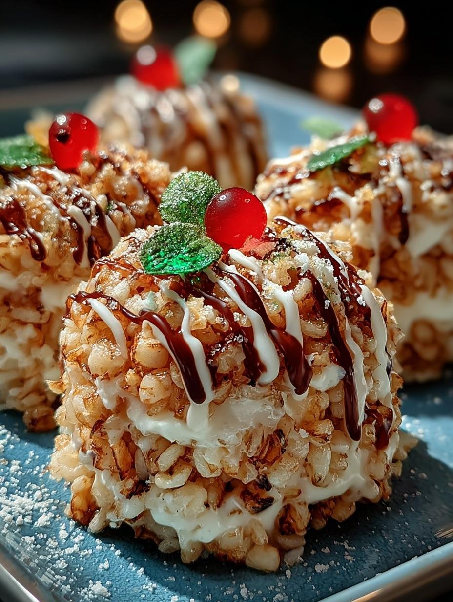 Rice Krispie Christmas Puds: 10 Guilt-Free Festive Treats - Rice Krispie Christmas Puds - additional detail