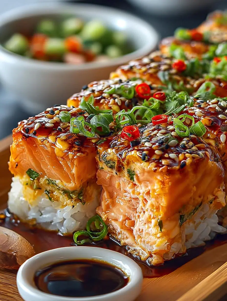 Spicy Salmon Sushi Bake