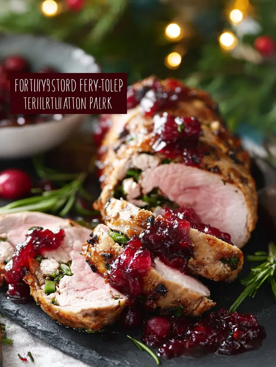 Tasty Christmas Stuffed Pork Tenderloin 1 Tasty Christmas stuffed pork tenderloin recipe with herbs and spices.