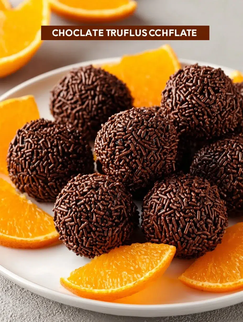 Delicious orange chocolate truffles for Christmas