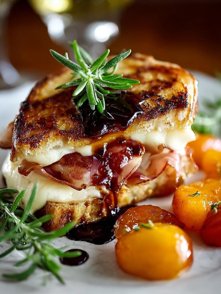 Bacon Brie Apricot Grilled