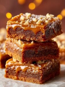 Caramel Gingerbread Cookie Bars