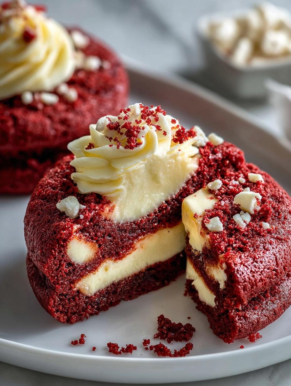 Cheesecake Stuffed Red Velvet Cookies: 5 Irresistible Treats - Cheesecake Stuffed Red Velvet - additional detail
