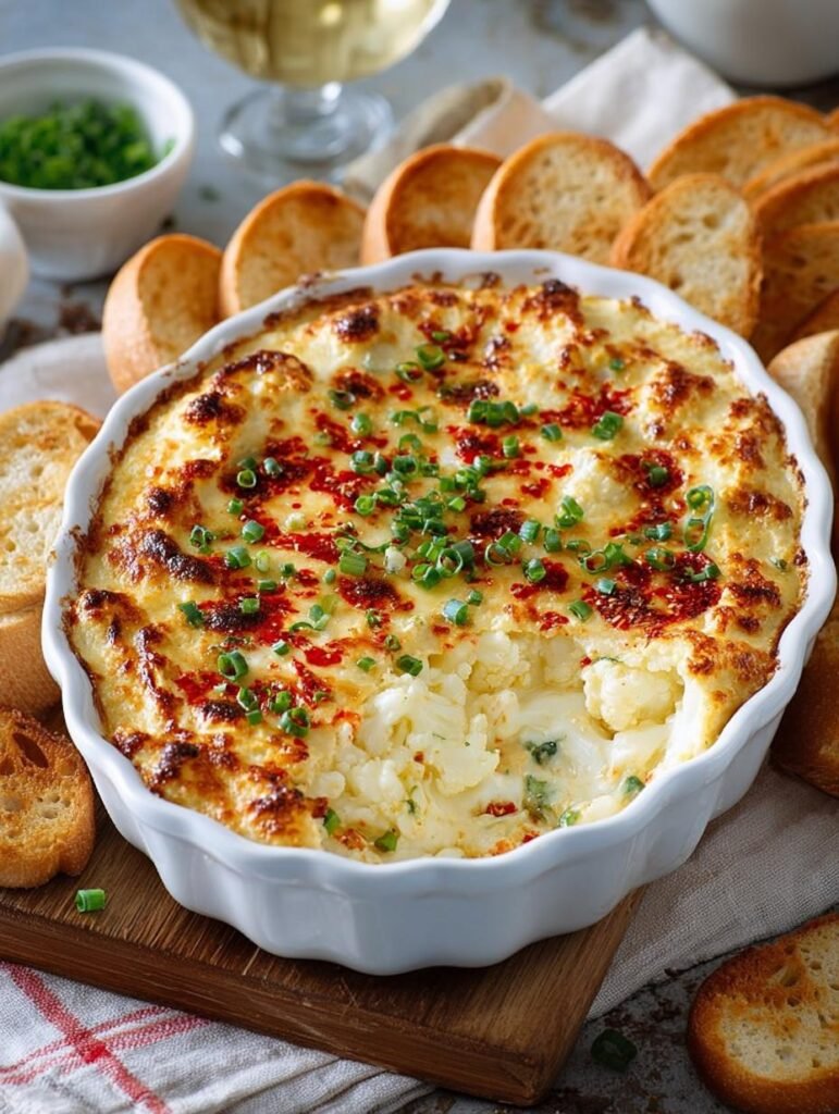 Cheesy Roasted Cauliflower Dip