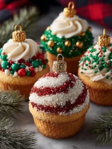 Christmas Ornament Cupcakes