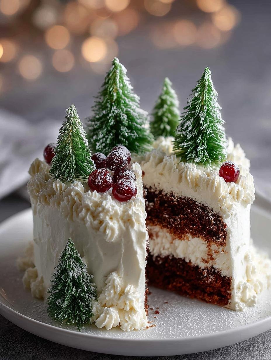 Delightful Christmas Tree Cake with Vanilla Buttercream - Christmas Tree Cake with - main visual representation