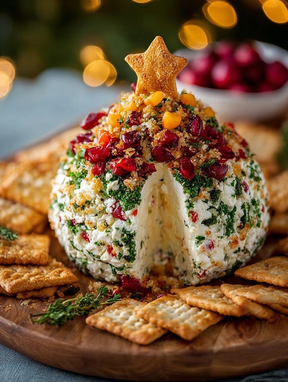 Delightful Christmas Tree Cheese Ball Recipe for Parties 3 Delightful Christmas Tree Cheese Ball Recipe for Parties - Christmas Tree Cheese Ball - additional detail