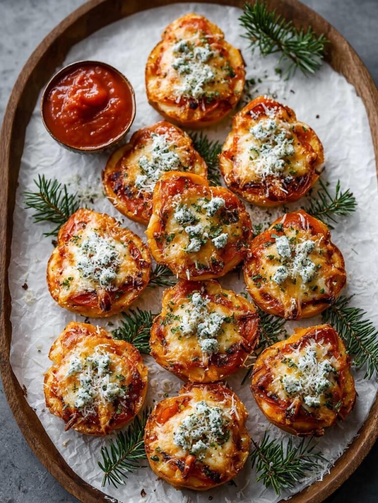 Christmas Tree Pizza Bites