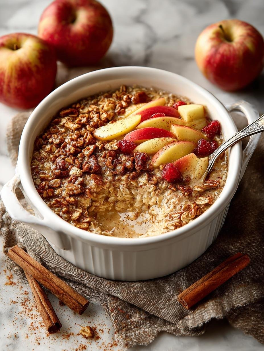 Delicious Cinnamon Apple Baked Oatmeal for Cozy Mornings - Cinnamon Apple Baked Oatmeal - main visual representation