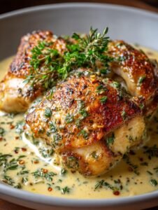 Creamy Garlic Chicken Thighs