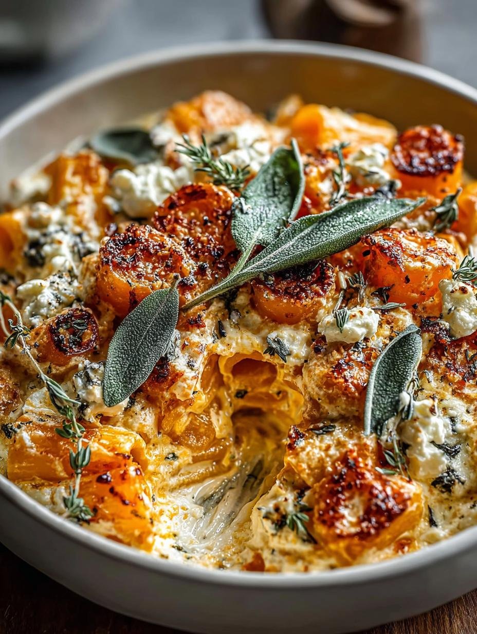 Creamy Sweet Potato Goat Cheese Sage Gratin Delight - Creamy Sweet Potato Goat - additional detail