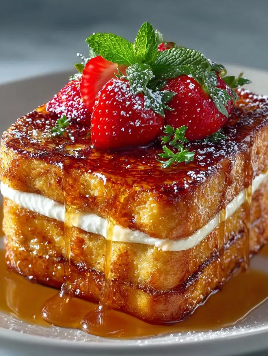 Indulge in 7 Layers of Creme Brulee French Toast - Creme Brulee French Toast - additional detail