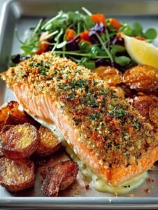 Crumbed Salmon with Sweet