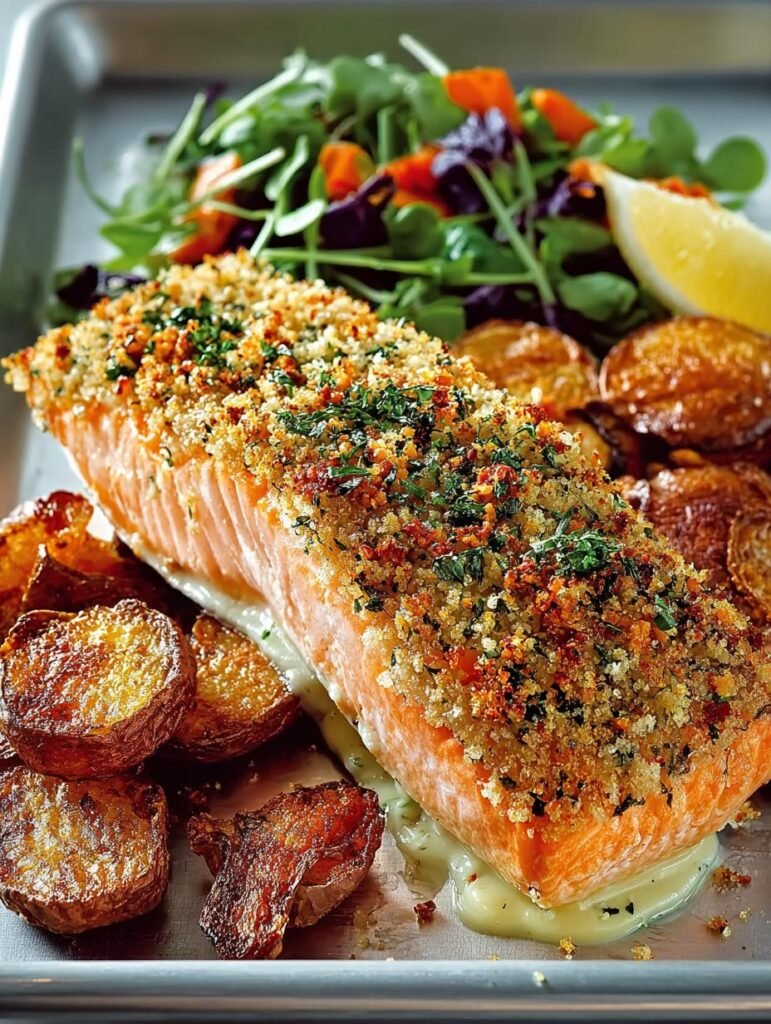 Crumbed Salmon with Sweet