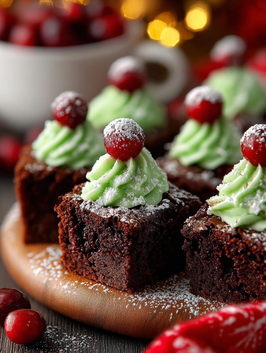 Festive Christmas Tree Brownie Bites for Joyful Celebrations - Festive Christmas Tree Brownie - additional detail