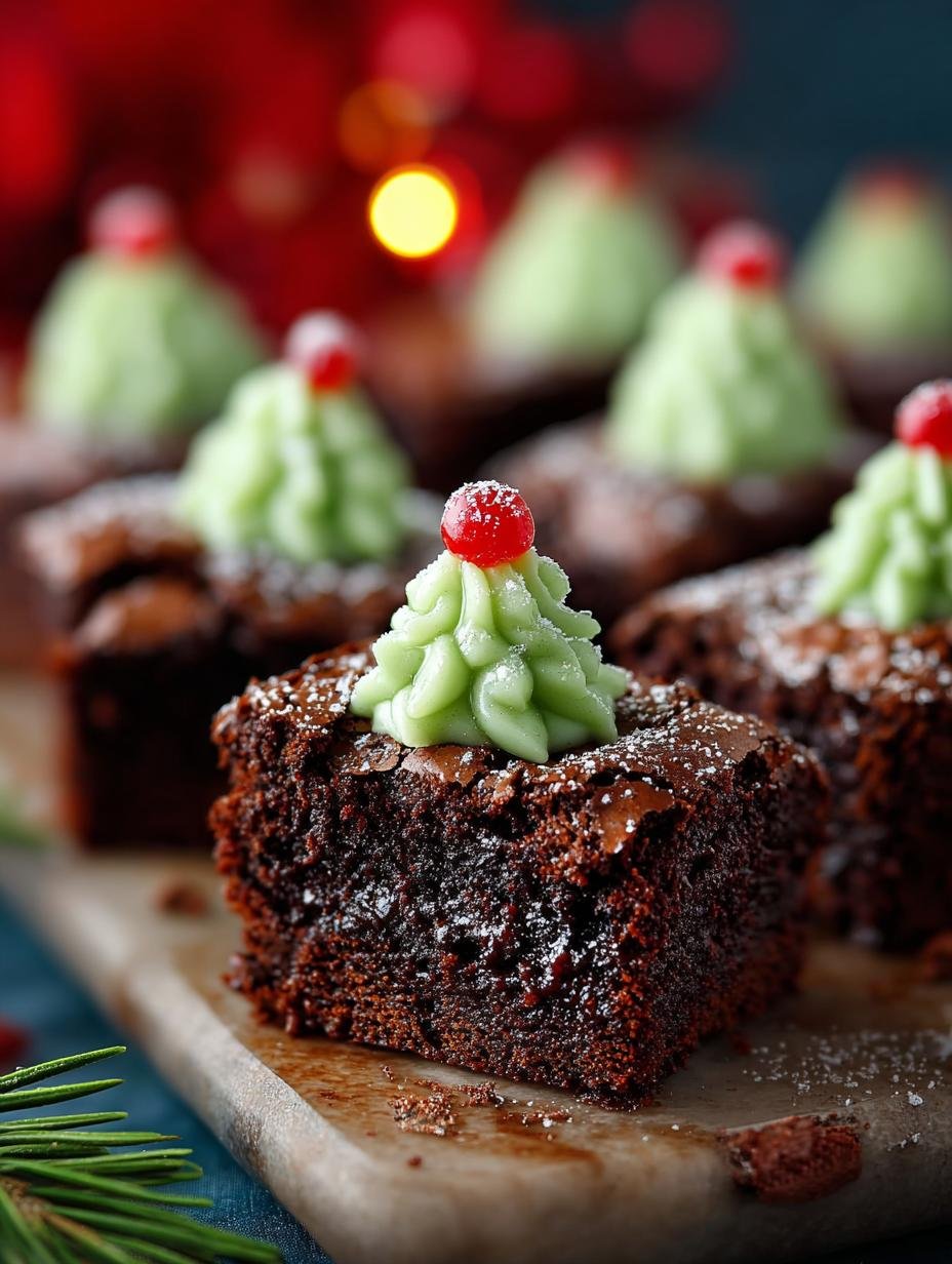 Festive Christmas Tree Brownie